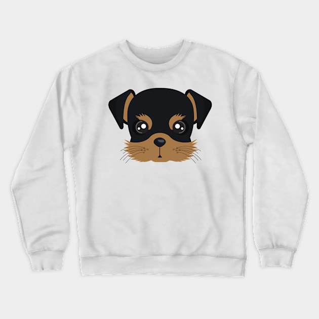 Terrier puppy: Black Crewneck Sweatshirt by TrendX